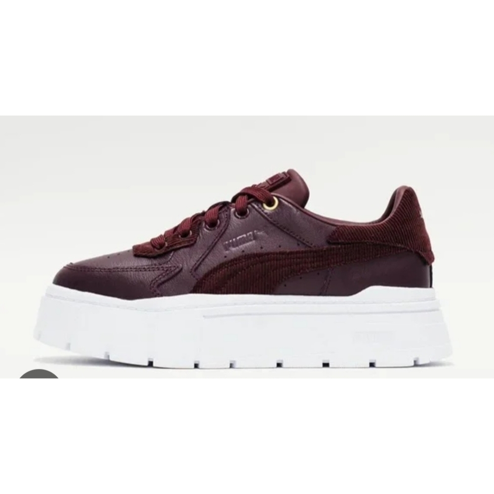 Puma Mayze Women's Burgundy Platform Sneakers